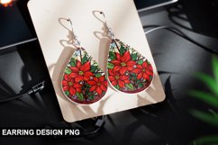 Stained Glass Christmas flowers Earring Design Product Image 1