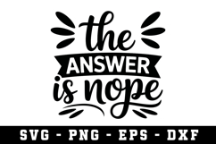 Nope Svg |Straightforward SVG Cut files | Cricut Product Image 1