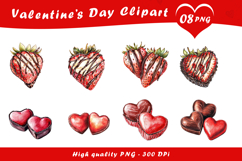Valentine Chocolate Hearts Clipart PNG Product Image 1