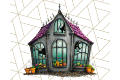 Halloween Buildings Clipart PNG, Haunted Houses Art Product Image 5