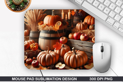 Pumpkins Mouse Pad, Halloween Mouse Pad PNG Design Product Image 1