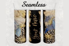 Glitter Agate Leopard Print 20 oz sublimation design tumbler Product Image 1
