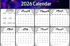 2026 editable calendar templates with frame Product Image 2