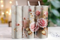 Flowers Valentine's Day Tumbler Wrap Sublimation Product Image 1