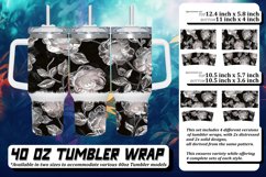 Elegant 3D Floral Tumbler Design 40oz Product Image 1