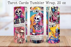 Skeleton tarot cards Tumbler wraps BUNDLE PNG, 20 oz. Product Image 20