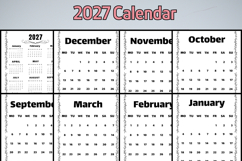 2027 calendar templates with frame Product Image 2