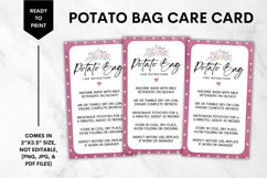 Printable Potato Bag Care Card - Pink Product Image 1