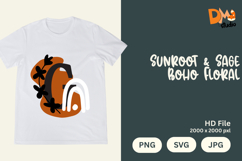 Sunroot &amp; Sage Boho Floral Monogram Product Image 1