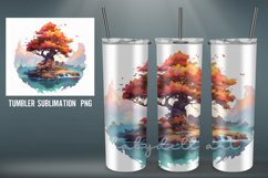 Rainbow Trees Tumbler | Sublimation 20 oz Skinny Tumbler Product Image 3