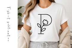 Alphabet, Letters, Monogram, Black flowers Product Image 3