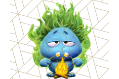 Quirky Monster Clipart PNG, Funny Spooky Creatures Product Image 5