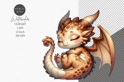 Fantasy clipart, Baby dragon clipart Product Image 1