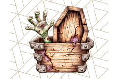 Bold Zombie Clipart PNG, Creepy Halloween Clip Art Product Image 5