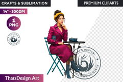 Modern Winter Girl Fashion Illustrations PNG Graphics Product Image 1