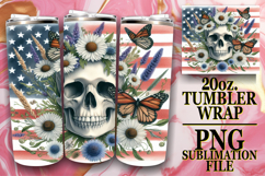 Bright love 20oz tumbler wrap, Skull USA Product Image 1