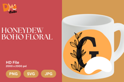 Honeydew Boho Floral Monogram Product Image 1