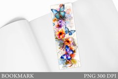 Butterflies Bookmark Design. Butterfly Bookmark Sublimation Product Image 1
