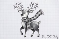 Black White Plaid Christmas PNG Product Image 1
