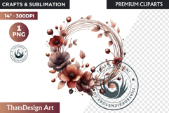 Romantic floral arrangements Clipart PNG, wedding flowers Product Image 1