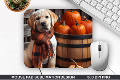 Halloween Dog Mouse Pad Sublimation, Halloween Mouse Pad PNG Product Image 1