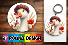 Unique Sublimation Round Ornaments PNG, Goose Product Image 1