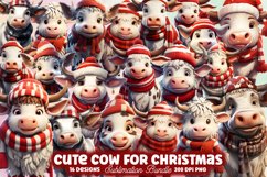 Christmas Watercolor Clipart Bundle, Christmas Mega Bundle Product Image 15