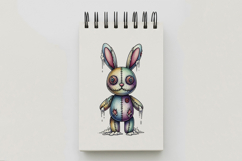 Melting Rabbit Doll Spooky Halloween Voodoo PNG Product Image 5