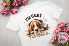 Tired Dog Sarcasm Sublimation design Funny Quote Animal Product Image 3