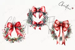 Watercolor Christmas Wreaths Clipart | Watercolor Christmas Product Image 3