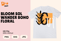 Bloom Sol Wander Boho Floral Monogram Product Image 1