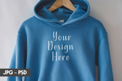 Blue Hoodie psd jpeg mockup Product Image 1