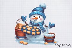 Golden Snowman Sublimation Clipart PNG Product Image 1