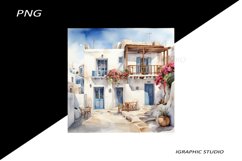 Greece summer clipart, Mediterranean Vacation Clipart Product Image 1