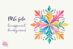 4 Disco Snowflakes Clipart Groovy Christmas PNG Product Image 5