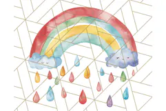 Watercolor Dinosaur and Rainbow PNG Clipart, Baby Nursery Product Image 2