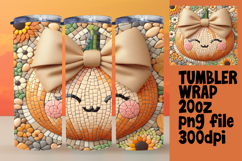 RICH 20oz Tumbler Template for Gifts , Cute Pumpkin Product Image 1
