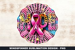 Cancer Awareness Ribbon Wind Spinner Sublimation Design Product Image 1