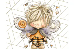 Halloween Fairy Clipart PNG, Spooky Cute Character Art Product Image 5