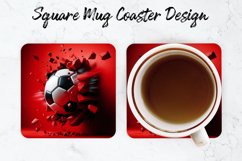 Football Mug coaster | Coaster | Sublimation Design Product Image 1