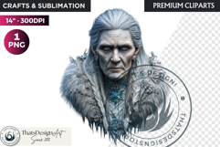 Mystic Mage Portrait Fantasy Sorcerer &amp; Wizard PNG Clipart Product Image 1