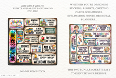 Back To School Signage Clipart Product Image 2