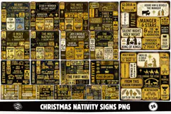 Christmas Nativity Signs PNG Product Image 1