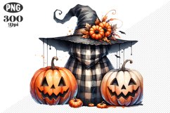 Halloween Pumpkin Sublimation - Clipart PNG Design Product Image 1