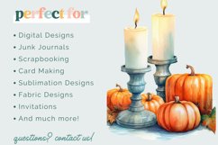 Watercolor Halloween Candle Clipart Bundle Product Image 2