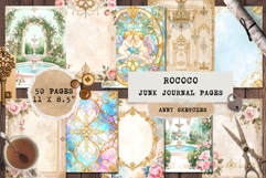 50 Printable Rococo Junk Journal Papers Bundle Vintage Product Image 1