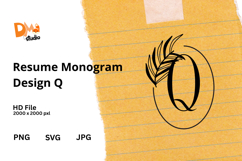Resume Monogram Design Product Image 1