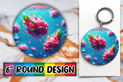 Heartfelt Circle Car Coasters, 3D Fruits Product Image 1