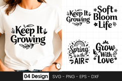 Keep It Growing Inspirational Quote SVG PNG Product Image 1