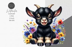 Farm animals clipart, Goat clipart, Cute animals Product Image 1